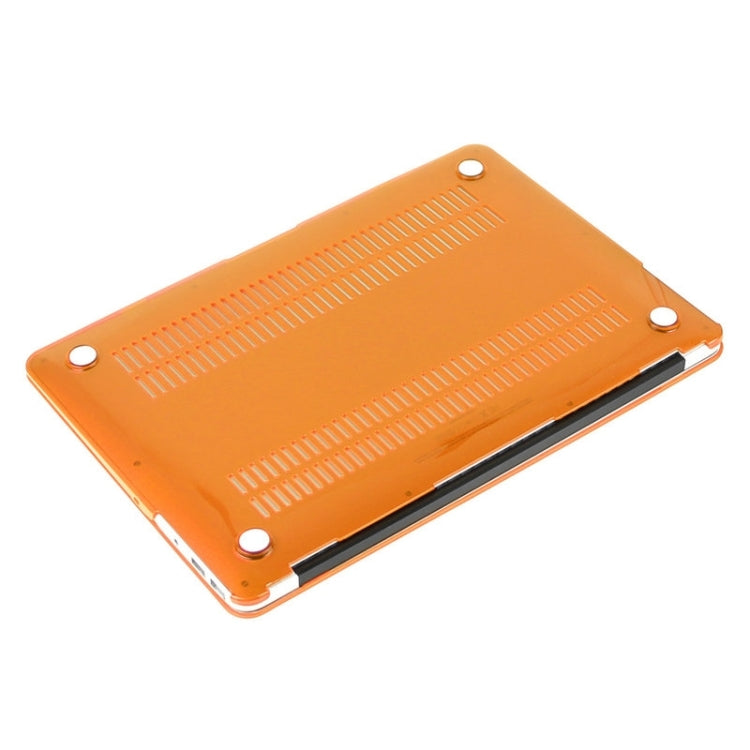 ENKAY for Macbook Air 13.3 inch (US Version) / A1369 / A1466 Hat-Prince 3 in 1 Crystal Hard Shell Plastic Protective Case with Keyboard Guard & Port Dust Plug(Orange)
