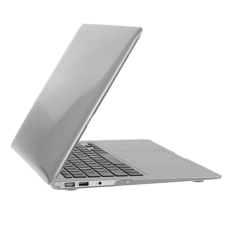 ENKAY for Macbook Air 13.3 inch (US Version) / A1369 / A1466 Hat-Prince 3 in 1 Crystal Hard Shell Plastic Protective Case with Keyboard Guard & Port Dust Plug(Grey)