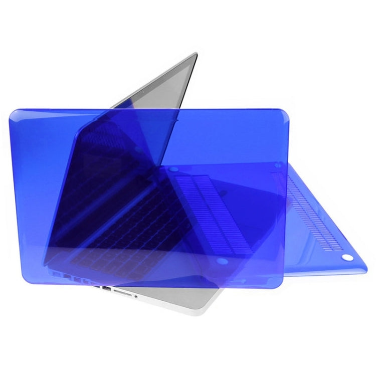 ENKAY for Macbook Pro 13.3 inch (US Version) / A1278 Hat-Prince 3 in 1 Crystal Hard Shell Plastic Protective Case with Keyboard Guard & Port Dust Plug(Dark Blue)