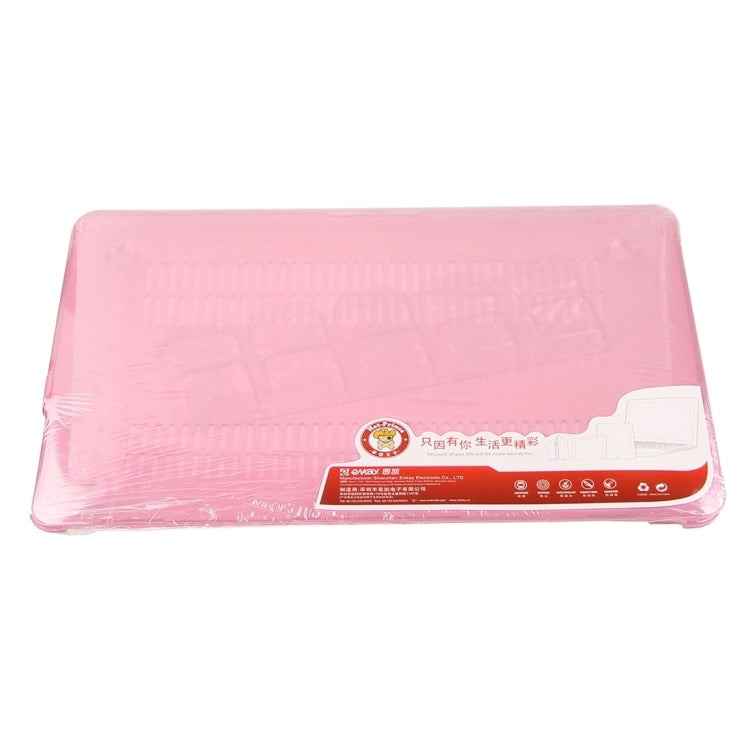 ENKAY for Macbook Pro 13.3 inch (US Version) / A1278 Hat-Prince 3 in 1 Crystal Hard Shell Plastic Protective Case with Keyboard Guard & Port Dust Plug(Pink)