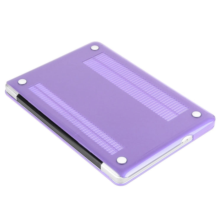ENKAY for Macbook Pro 13.3 inch (US Version) / A1278 Hat-Prince 3 in 1 Crystal Hard Shell Plastic Protective Case with Keyboard Guard & Port Dust Plug(Purple)