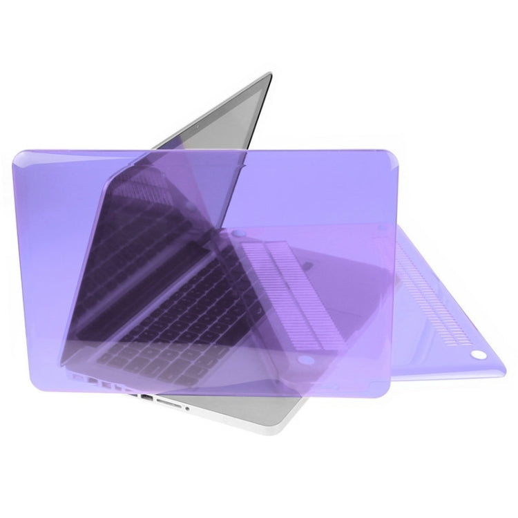 ENKAY for Macbook Pro 13.3 inch (US Version) / A1278 Hat-Prince 3 in 1 Crystal Hard Shell Plastic Protective Case with Keyboard Guard & Port Dust Plug(Purple)