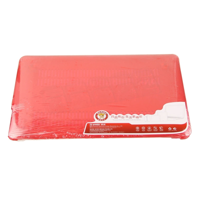 ENKAY for Macbook Pro 13.3 inch (US Version) / A1278 Hat-Prince 3 in 1 Crystal Hard Shell Plastic Protective Case with Keyboard Guard & Port Dust Plug(Red)
