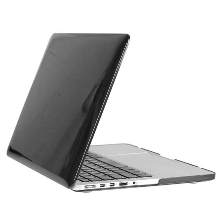 ENKAY for Macbook Pro Retina 13.3 inch (US Version) / A1425 / A1502 Hat-Prince 3 in 1 Crystal Hard Shell Plastic Protective Case with Keyboard Guard & Port Dust Plug(Black)