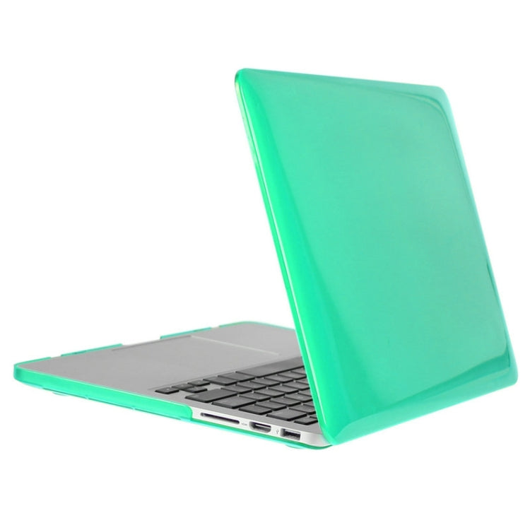 ENKAY for Macbook Pro Retina 13.3 inch (US Version) / A1425 / A1502 Hat-Prince 3 in 1 Crystal Hard Shell Plastic Protective Case with Keyboard Guard & Port Dust Plug(Green)