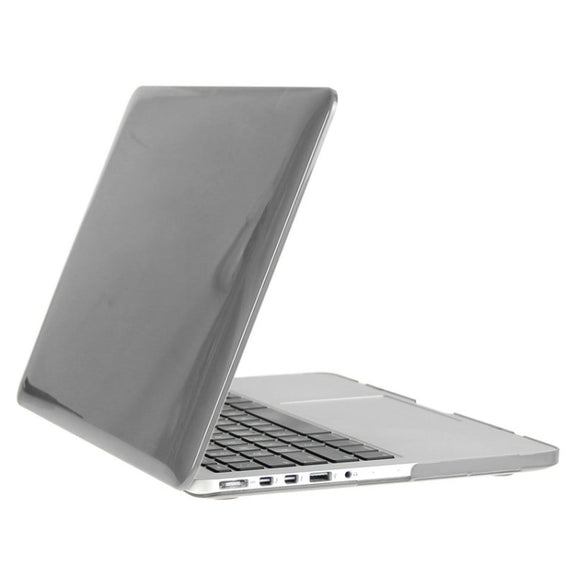 ENKAY for Macbook Pro Retina 13.3 inch (US Version) / A1425 / A1502 Hat-Prince 3 in 1 Crystal Hard Shell Plastic Protective Case with Keyboard Guard & Port Dust Plug(Grey)