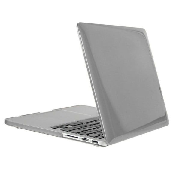 ENKAY for Macbook Pro Retina 13.3 inch (US Version) / A1425 / A1502 Hat-Prince 3 in 1 Crystal Hard Shell Plastic Protective Case with Keyboard Guard & Port Dust Plug(Grey)