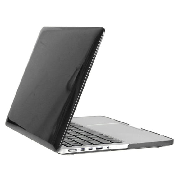 ENKAY for Macbook Pro Retina 15.4 inch (US Version) / A1398 Hat-Prince 3 in 1 Crystal Hard Shell Plastic Protective Case with Keyboard Guard & Port Dust Plug(Black)