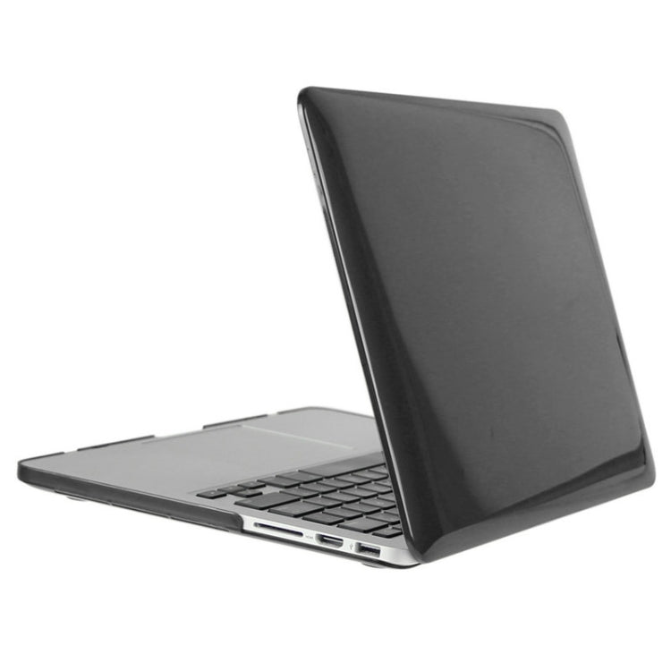ENKAY for Macbook Pro Retina 15.4 inch (US Version) / A1398 Hat-Prince 3 in 1 Crystal Hard Shell Plastic Protective Case with Keyboard Guard & Port Dust Plug(Black)