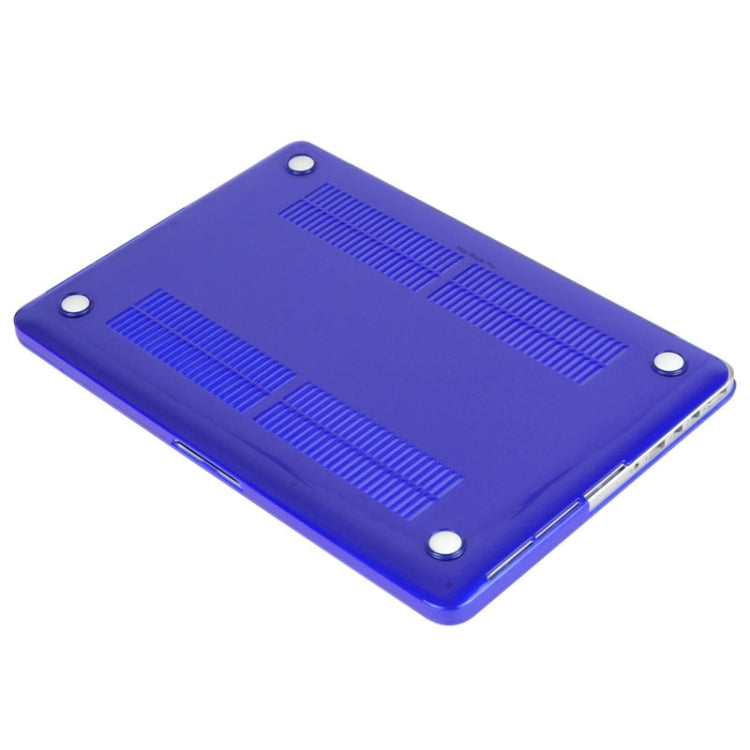 ENKAY for Macbook Pro Retina 15.4 inch (US Version) / A1398 Hat-Prince 3 in 1 Crystal Hard Shell Plastic Protective Case with Keyboard Guard & Port Dust Plug(Dark Blue)