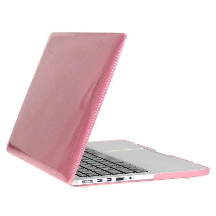 ENKAY for Macbook Pro Retina 15.4 inch (US Version) / A1398 Hat-Prince 3 in 1 Crystal Hard Shell Plastic Protective Case with Keyboard Guard & Port Dust Plug(Pink)