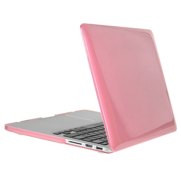 ENKAY for Macbook Pro Retina 15.4 inch (US Version) / A1398 Hat-Prince 3 in 1 Crystal Hard Shell Plastic Protective Case with Keyboard Guard & Port Dust Plug(Pink)