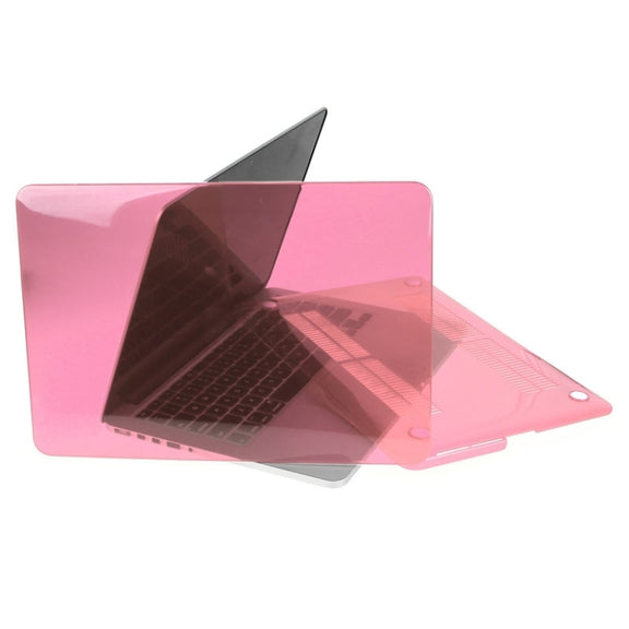 ENKAY for Macbook Pro Retina 15.4 inch (US Version) / A1398 Hat-Prince 3 in 1 Crystal Hard Shell Plastic Protective Case with Keyboard Guard & Port Dust Plug(Pink)