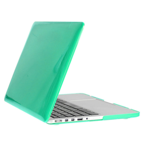 ENKAY for Macbook Pro Retina 15.4 inch (US Version) / A1398 Hat-Prince 3 in 1 Crystal Hard Shell Plastic Protective Case with Keyboard Guard & Port Dust Plug(Green)