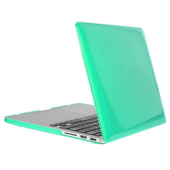 ENKAY for Macbook Pro Retina 15.4 inch (US Version) / A1398 Hat-Prince 3 in 1 Crystal Hard Shell Plastic Protective Case with Keyboard Guard & Port Dust Plug(Green)