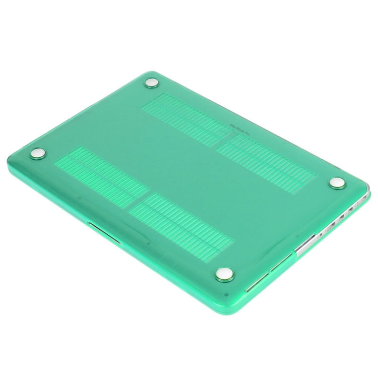ENKAY for Macbook Pro Retina 15.4 inch (US Version) / A1398 Hat-Prince 3 in 1 Crystal Hard Shell Plastic Protective Case with Keyboard Guard & Port Dust Plug(Green)