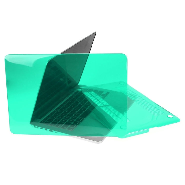 ENKAY for Macbook Pro Retina 15.4 inch (US Version) / A1398 Hat-Prince 3 in 1 Crystal Hard Shell Plastic Protective Case with Keyboard Guard & Port Dust Plug(Green)