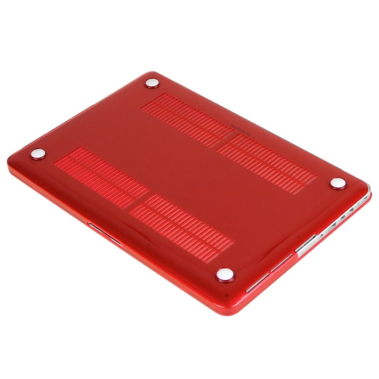 ENKAY for Macbook Pro Retina 15.4 inch (US Version) / A1398 Hat-Prince 3 in 1 Crystal Hard Shell Plastic Protective Case with Keyboard Guard & Port Dust Plug(Red)