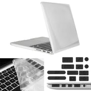 ENKAY for Macbook Pro Retina 15.4 inch (US Version) / A1398 Hat-Prince 3 in 1 Crystal Hard Shell Plastic Protective Case with Keyboard Guard & Port Dust Plug(White)
