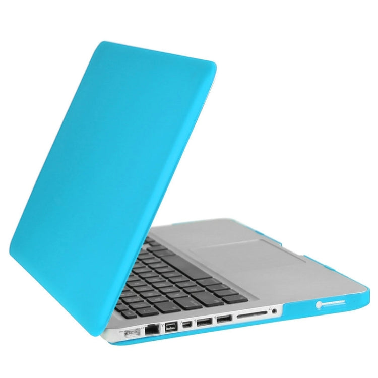 ENKAY for Macbook Pro 13.3 inch (US Version) / A1278 Hat-Prince 3 in 1 Frosted Hard Shell Plastic Protective Case with Keyboard Guard & Port Dust Plug(Blue)