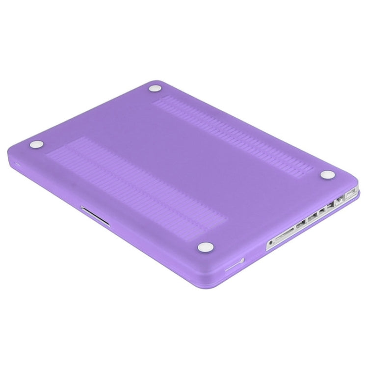 ENKAY for Macbook Pro 13.3 inch (US Version) / A1278 Hat-Prince 3 in 1 Frosted Hard Shell Plastic Protective Case with Keyboard Guard & Port Dust Plug(Purple)