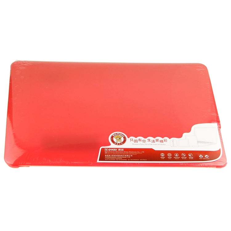 ENKAY for Macbook Pro 13.3 inch (US Version) / A1278 Hat-Prince 3 in 1 Frosted Hard Shell Plastic Protective Case with Keyboard Guard & Port Dust Plug(Red)