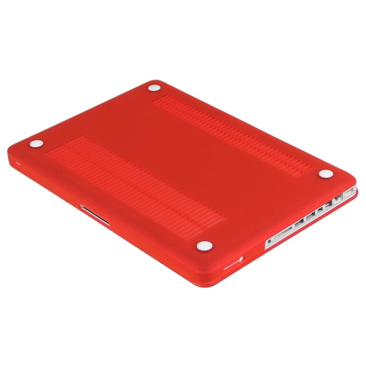 ENKAY for Macbook Pro 15.4 inch (US Version) / A1286 Hat-Prince 3 in 1 Frosted Hard Shell Plastic Protective Case with Keyboard Guard & Port Dust Plug(Red)