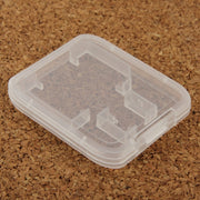 100Pcs Transparent Plastic Storage Card Box for SD Card + Micro SD Card(TF Card)(Transparent)