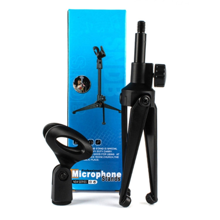 Extendable Adjustable Microphone Tripod Desktop Stand, Height: 19.5-24.5cm, For Live Broadcast, Show, KTV, etc