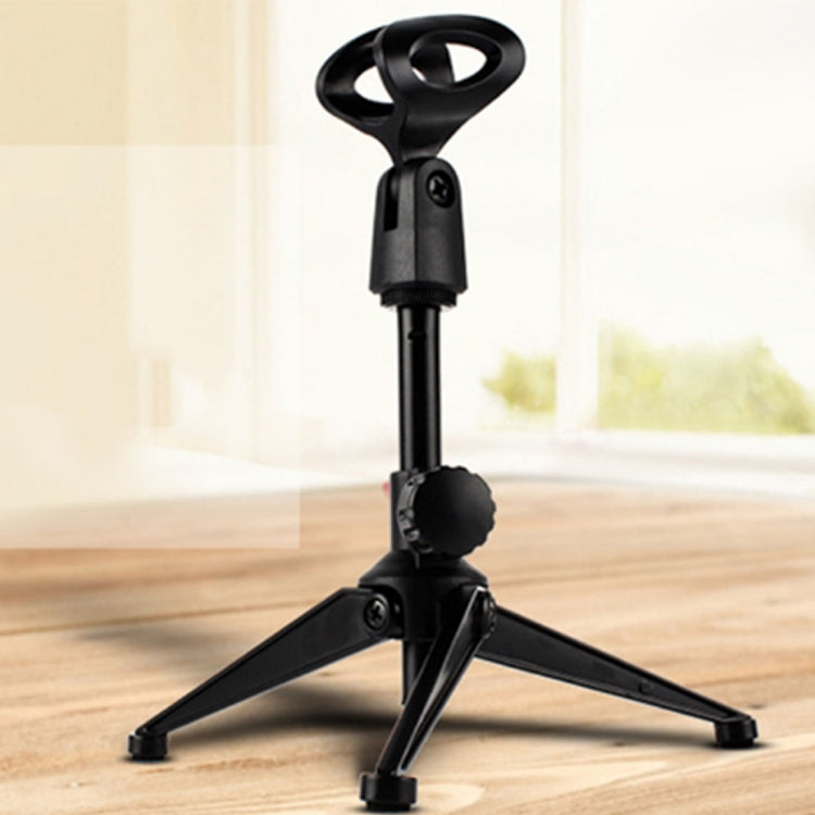 Extendable Adjustable Microphone Tripod Desktop Stand, Height: 19.5-24.5cm, For Live Broadcast, Show, KTV, etc