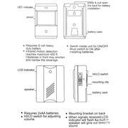 F622-108 Electro Guard Watch IR Remote Detection System / Wireless Doorbell(White)