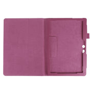 Litchi Texture Horizontal Flip Solid Color Leather Case with Holder for Lenovo TAB 2 A10-30 X30F & TAB 2 A10-70F, 10.1 inch(Purple)