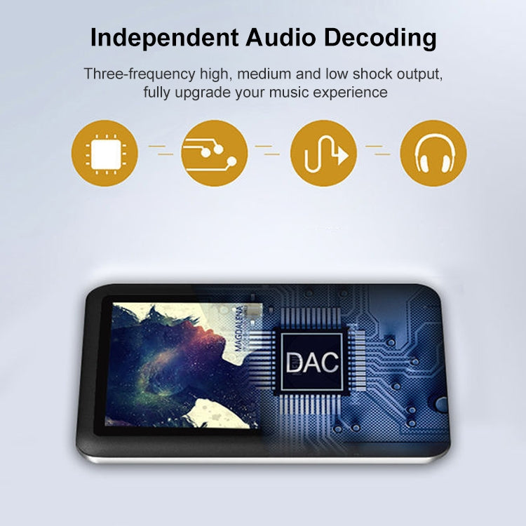1.8 inch TFT Screen MP4 Player with TF Card Slot, Support Recorder, FM Radio, E-Book and Calendar(Silver)