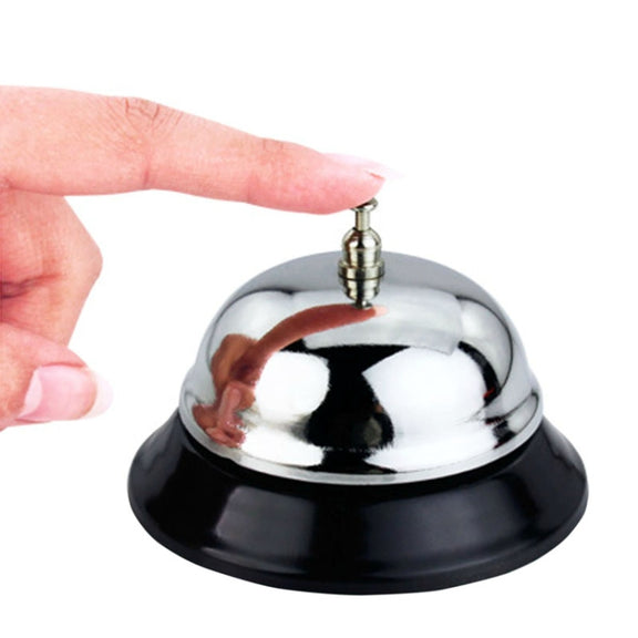 Stainless Steel Bell for Coffee House / Bar / Kitchen Hotel Service Call, QJ125 (Silver)