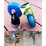 OQSPORT Folding Bicycle Auxiliary Wheel Booster Wheel(Black)