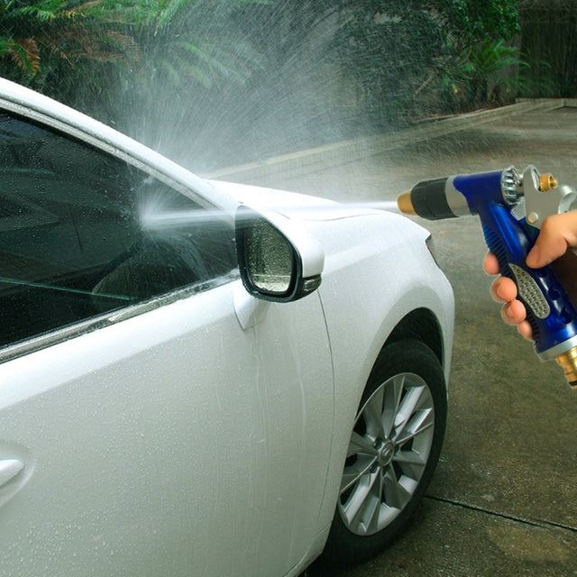 KANEED High Pressure Water Hose Nozzle Copper Water Gun Head for Home Car Washing(Blue)