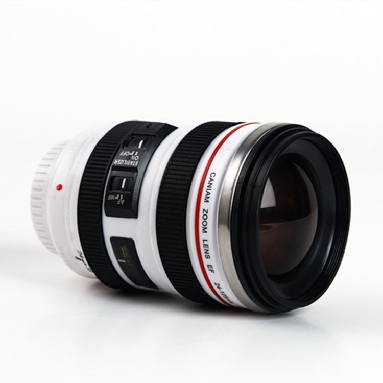 400ML Camera Lens Cup Mug Caniam EF 24-105mm F4 Filter Cup for Coffee Milk Water as Gift(White)