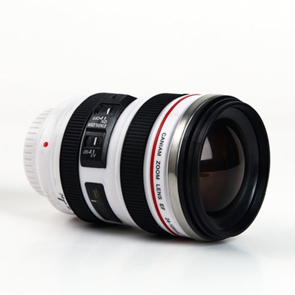 400ML Camera Lens Cup Mug Caniam EF 24-105mm F4 Filter Cup for Coffee Milk Water as Gift(White)