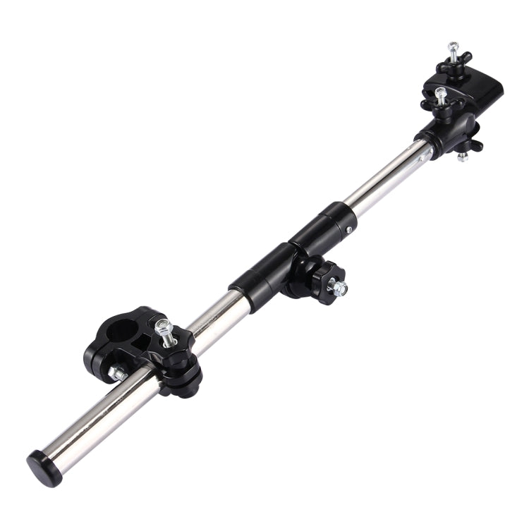 Universal Foldable Adjustable Stainless Steel Cycling Umbrella Bracket Holder Angle Adjustable Mount Stand for Bike Motorcycle(Black)