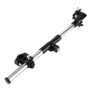 Universal Foldable Adjustable Stainless Steel Cycling Umbrella Bracket Holder Angle Adjustable Mount Stand for Bike Motorcycle(Black)