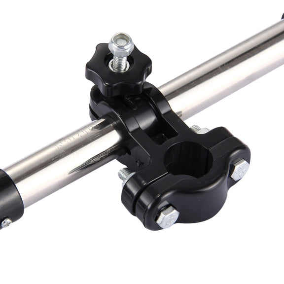 Universal Foldable Adjustable Stainless Steel Cycling Umbrella Bracket Holder Angle Adjustable Mount Stand for Bike Motorcycle(Black)