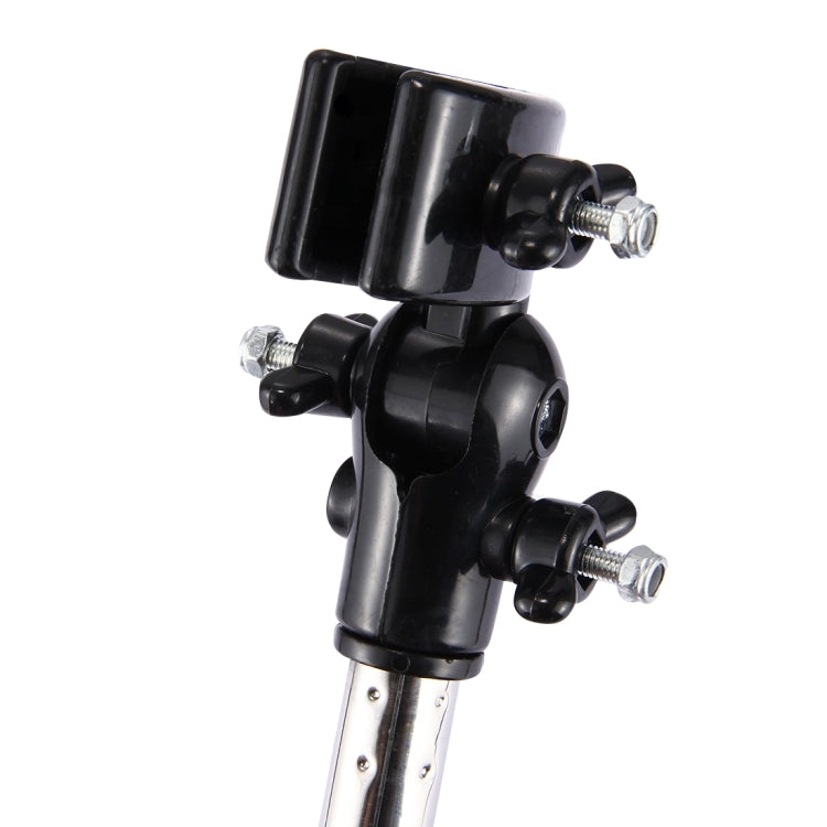 Universal Foldable Adjustable Stainless Steel Cycling Umbrella Bracket Holder Angle Adjustable Mount Stand for Bike Motorcycle(Black)