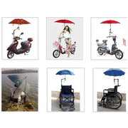 Universal Foldable Adjustable Stainless Steel Cycling Umbrella Bracket Holder Angle Adjustable Mount Stand for Bike Motorcycle(Black)