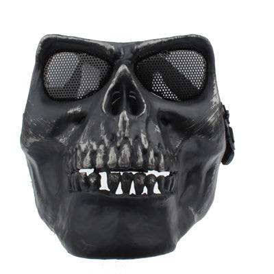 High Intensity Terrifying Evil Facepiece Skeleton Anti BB Bomb Face Mask with Elastic Bands(Black)