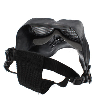 High Intensity Terrifying Evil Facepiece Skeleton Anti BB Bomb Face Mask with Elastic Bands(Black)