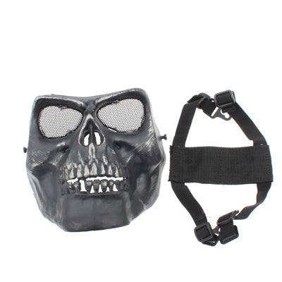 High Intensity Terrifying Evil Facepiece Skeleton Anti BB Bomb Face Mask with Elastic Bands(Black)
