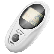 3D All Dimensional Water-resistant Multifunction Digital Electronic Pedometer Step Counter(White)