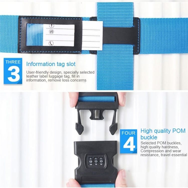 Luggage Strap Cross Belt Adjustable Packing Band Belt Strap with Password Lock for Luggage Travel Suitcase(Colour)