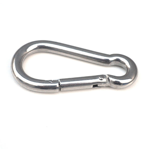 M5 Stainless Steel Carabiner Spring Hook Multi-tool Mountaineering Buckle Lock Camping Hook Rope, Inner Diameter: 4.9mm