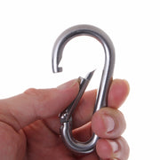 M5 Stainless Steel Carabiner Spring Hook Multi-tool Mountaineering Buckle Lock Camping Hook Rope, Inner Diameter: 4.9mm